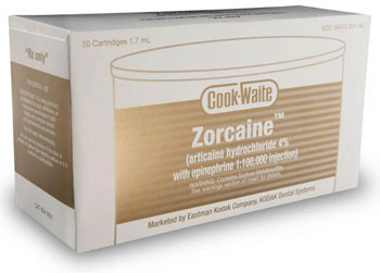 Cook-Waite Zorcaine 4%