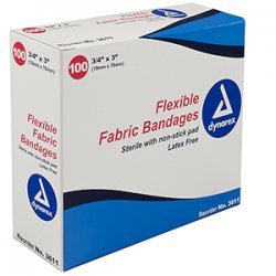 Dynarex - Adhesive Fabric Bandage (3/4 x 3\