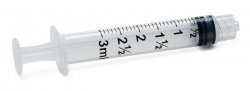 Medline - Safety Syringe w/ Detachable Needle, 3 mL, 25G (100ct)