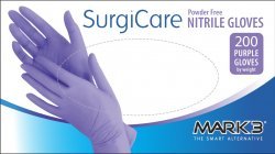 MARK3 - Surgicare Purple Nitrile Exam Gloves